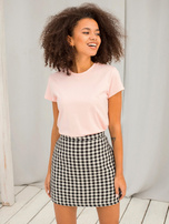 Jasnoróżowy bawełniany t-shirt basic Peachy