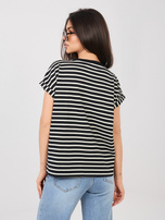 Czarny grubszy t-shirt z bawełny SUBLEVEL