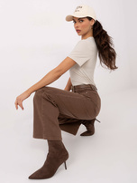 Jasnobeżowa bluzka basic z krótkim rękawem SUBLEVEL  