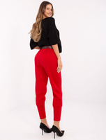 Hurt Czerwone dresowe spodnie z długimi ściągaczami 