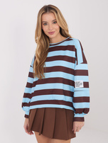 Jasnoniebieska damska bluza oversize w paski