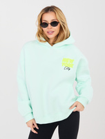 Mátová dámská oversized mikina s kapucí.