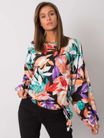 Czarna bluzka oversize we wzory Annemarie