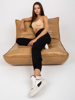 Czarne bawełniane spodnie dresowe z kieszeniami