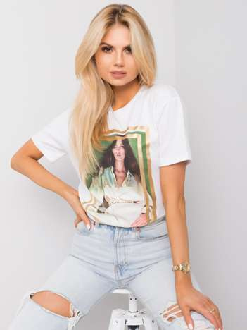 Biały t-shirt Esther