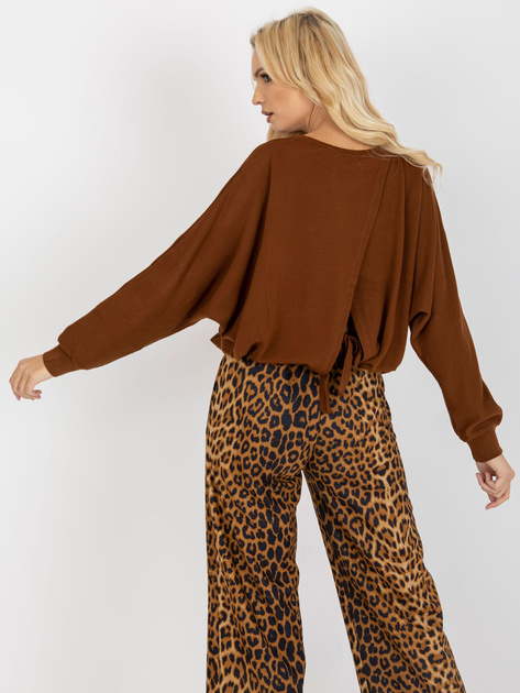 Hurt Brązowa bluzka z wiązaniem na plecach OCH BELLA