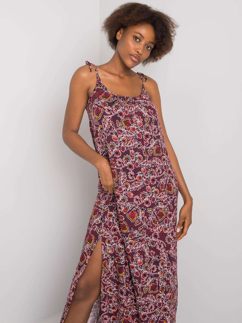 Bordowa długa sukienka Jenya