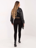 Czarno-złote legginsy Rissa RUE PARIS