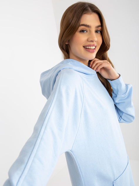 Hurt Jasnoniebieska dresowa sukienka basic z kapturem