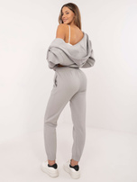 Hurt Jasnoszare ocieplane spodnie basic od kompletu