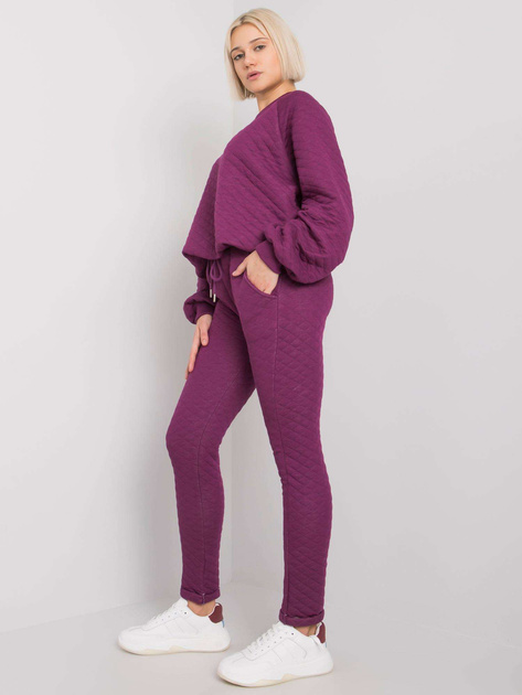 Fioletowy dwuczęściowy komplet pikowany Palermo