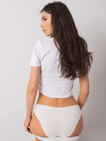 Ecru figi damskie z koronką