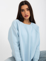 Hurt Jasnoniebieska dresowa bluza basic bez kaptura