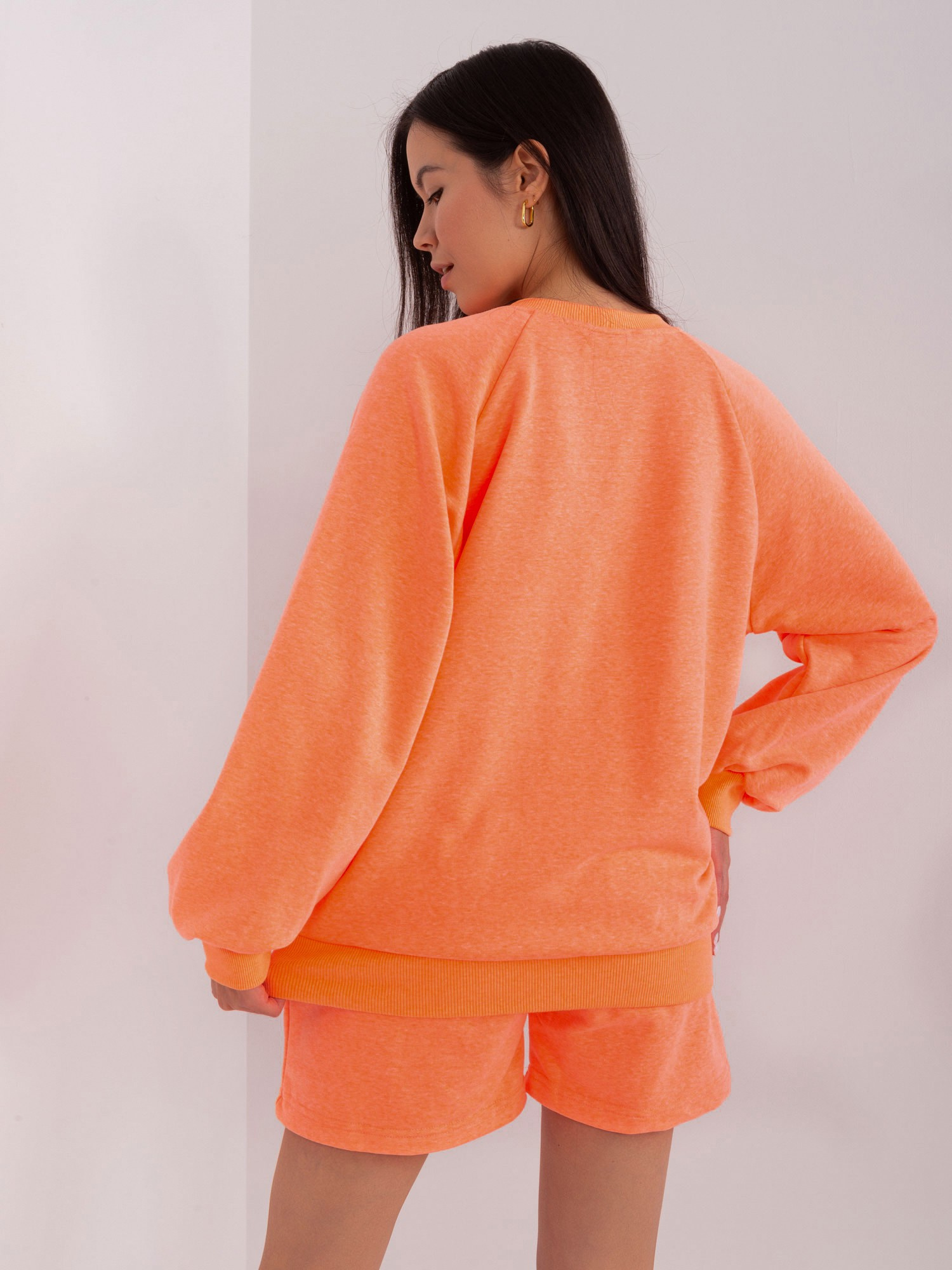 Hurt Fluo orange tracksuit set with shorts.