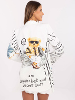 Hurtownia online Kremowa marynarka z nadrukiem misia 