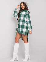 Zielono-biała długa koszula w kratę Amerie