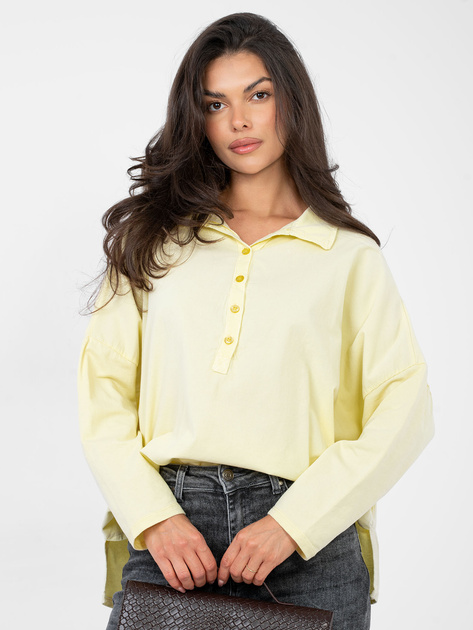 Jasnożółta sztruksowa bluzka oversize