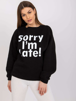 Czarna damska bluza dresowa bez kaptura Francisco 