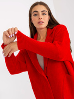 Hurt Roter Damen-Alpakamantel mit Taschen Eveline.