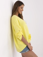 Żółta zwiewna koszula damska z muślinu 