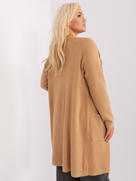 Hurtownia Camelowy długi sweter plus size