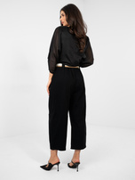 Czarne jeansowe spodnie typu culotte RUE PARIS