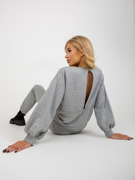 Hurt Szary damski komplet casualowy z bluzą i spodniami