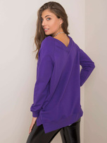 Dunkellila Sweatshirt Leila RUE PARIS.