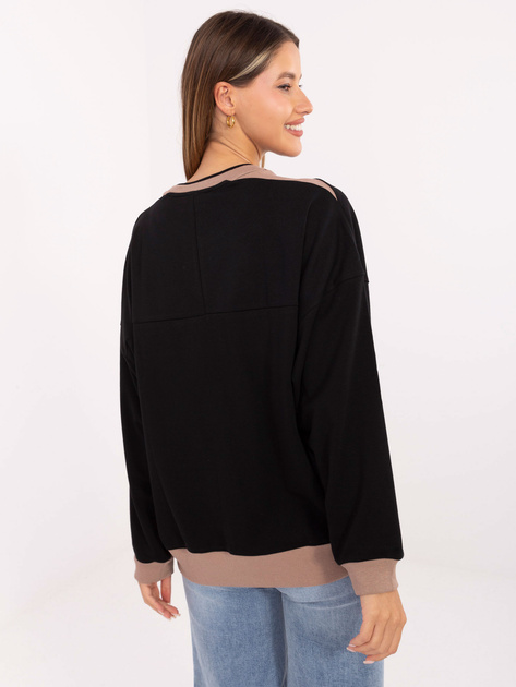 Czarna damska bluza z haftowanym napisem