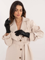 Hurtownia Czarne eleganckie rękawiczki damskie