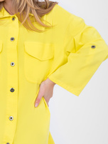  Żółta sukienka szmizjerka z kołnierzykiem RUE PARIS 