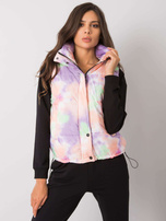 Pomarańczowo-fioletowa pikowana kamizelka damska Roonie