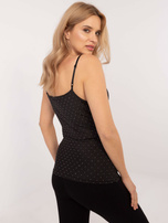 Hurtownia Czarny elegancki top na ramiączkach