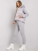 Szary komplet z kamizelką Aysel