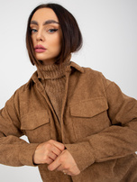 Hurt Camelowa sztruksowa koszula wierzchnia na guziki