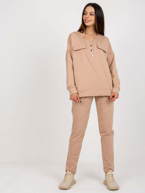 Hurt Camelowy komplet casualowy ze spodniami