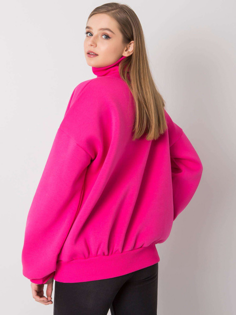 Fuksjowa ocieplana bluza oversize Kelly