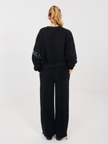 Czarne dresowe spodnie z kieszeniami NATURAL SIDE