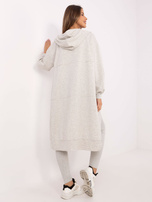 Hurtownia Szary melanżowy komplet z długą bluzą