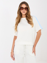 Ecru damska bluzka oversize od kompletu 