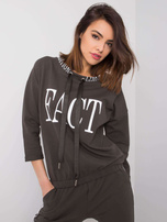 Ciemny khaki komplet casualowy Kadeesha 