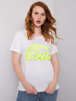 Biały t-shirt z aplikacją Erin