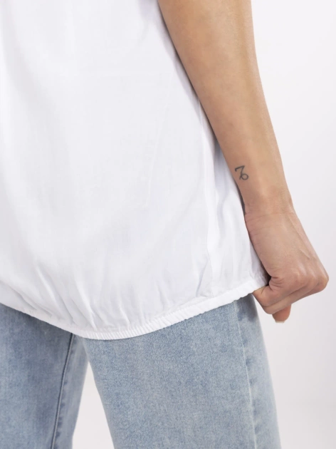 Biała damska bluzka z krótkim rękawem SUBLEVEL