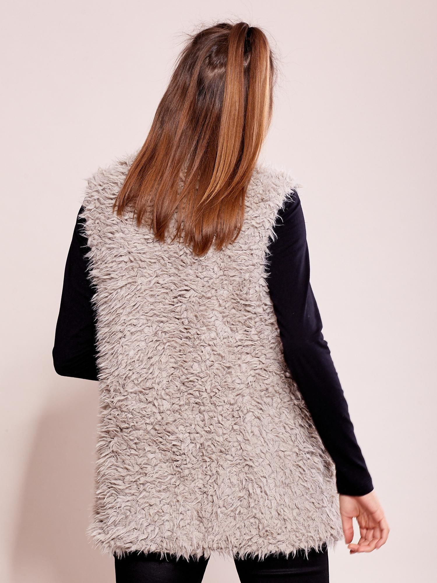 Gray fur women's vest.
