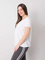 Balta plus size medvilninė palaidinė Celeste.