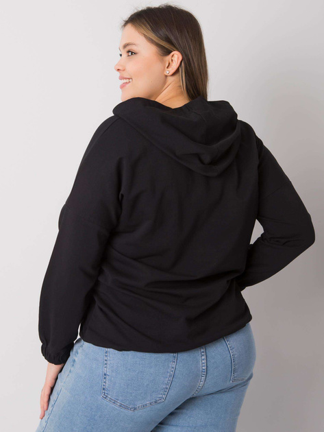 Czarna gładka bluzka plus size Elisa