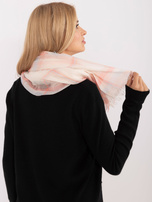 Hurt Jasnobeżowo-brzoskwiniowa chusta z frędzlami