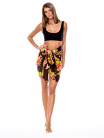 Hurt Ciemnobrązowa chusta z błyszczącą nitką