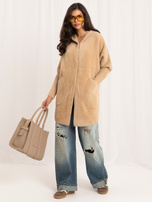 Carolyn's beige alpaca coat