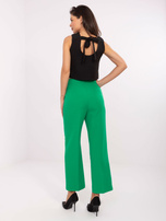 Zielone garniturowe spodnie z szeroką nogawką RUE PARIS 